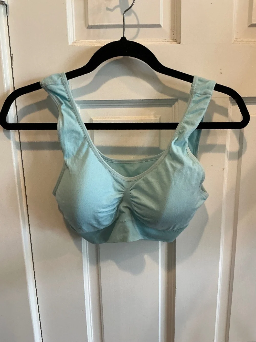 Pale aqua pullover bra in excellent condition!  Plus size xxl
